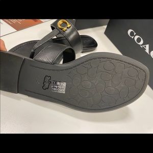 Coach Shoes - Coach sandals size 6.5 black with gold hard wear Coach Shoes - Coach sandals size 6.5 black with gold hard wear